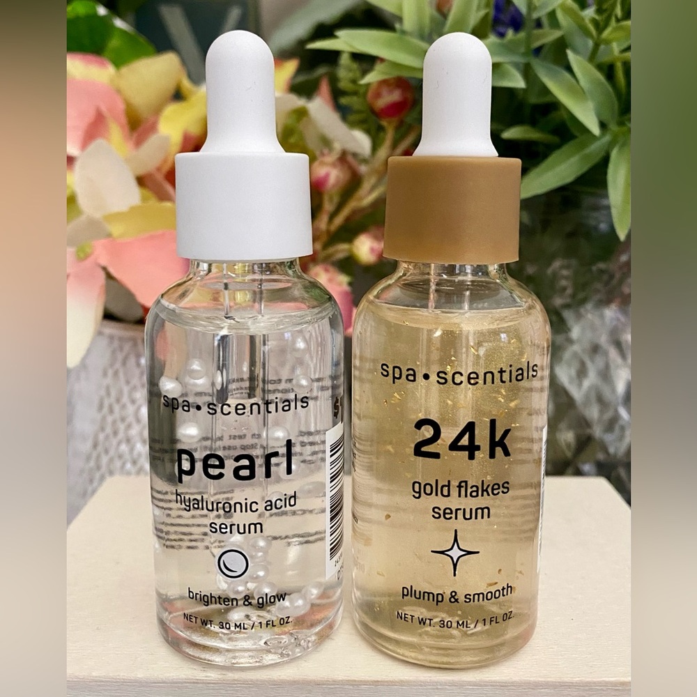🆕💫 SPA•SCENTIALS 24K & PEARL FACIAL SERUM TREATMENT DUO. BRAND NEW!